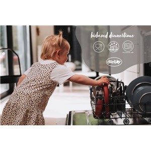 TINY BIObased Sztućce dla dzieci 2 set Mocca/Olive