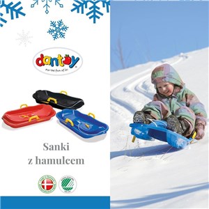 SANKI z hamulcami blue 79 cm classic