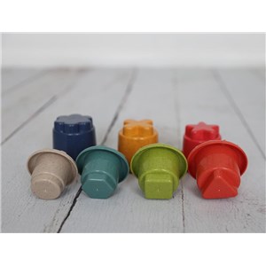 Tęczowa wieża z kubków do układania TOLO Bio 6m+