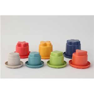 Tęczowa wieża z kubków do układania TOLO Bio 6m+