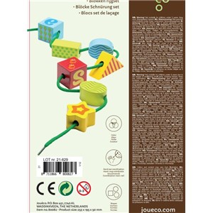 Zestaw drewnianych klocków i sznurków