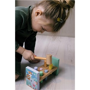 Drewniana przebijanka z młotkiem The Wildies Famil