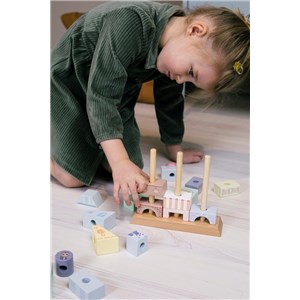 Drewniane klocki kamieniczka The Wildies Family