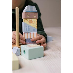 Drewniane klocki kamieniczka The Wildies Family