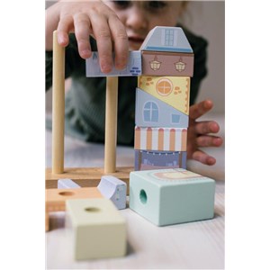 Drewniane klocki kamieniczka The Wildies Family