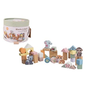 Drewniane klocki w wiaderku The Wildies Family