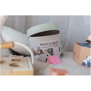 Drewniane klocki w wiaderku The Wildies Family