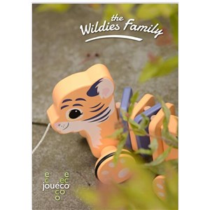 Drewniany Tygrysek na sznurku