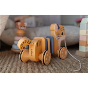 Drewniany Tygrysek na sznurku