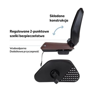 Fotelik row. Bobike Junior ONE black/dark brown