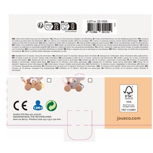 Drewniana zabawka na kółkach z przeplatanką MAŁPKA