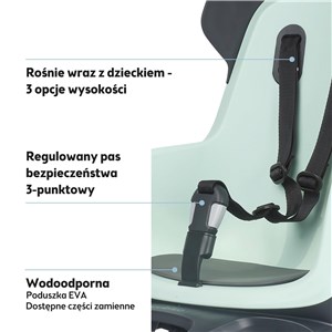 Fotelik row.Bobike GO bagażnik MIK HD Mint Marshm