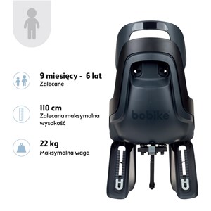 Fotelik row.Bobike GO bagażnik MIK HD Urban Black