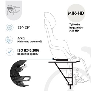 Fotelik row.Bobike GO bagażnik MIK HD Urban Black