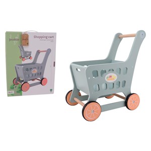 Drewniany wózek na zakupy