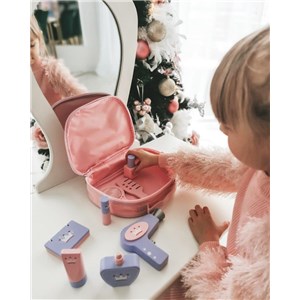 Drewniany zestaw Beauty do makijażu i kosmetyczka