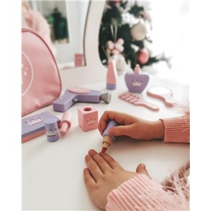 Drewniany zestaw Beauty do makijażu i kosmetyczka