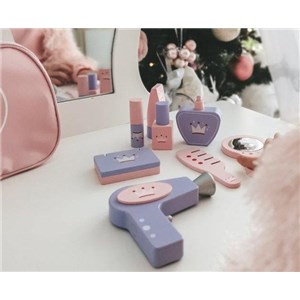 Drewniany zestaw Beauty do makijażu i kosmetyczka