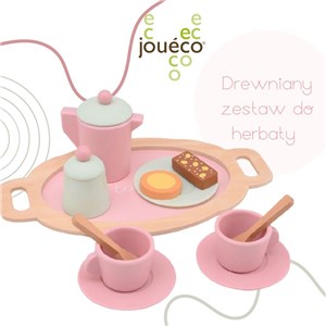 Drewniany zestaw do herbaty Tea set pink