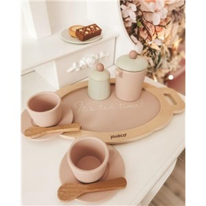 Drewniany zestaw do herbaty Tea set pink
