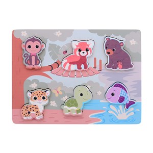 Drewniane puzzle sensoryczne The Wildies Family