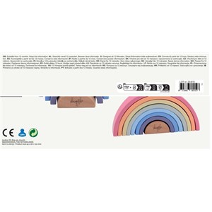 Drewniana pastelowa tęcza JOUECO 8 elem.