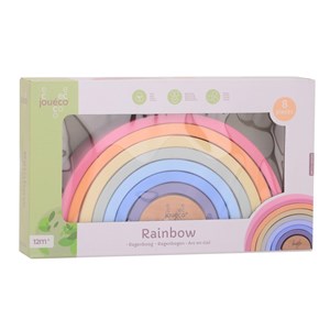 Drewniana pastelowa tęcza JOUECO 8 elem.