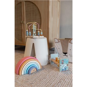 Drewniana pastelowa tęcza JOUECO 8 elem.
