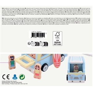 Drewniany camper bus w stylu retro JOUECO