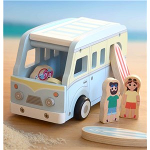 Drewniany camper bus w stylu retro JOUECO