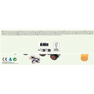 Drewniany traktor z przyczepą i zwierzętami JOUECO