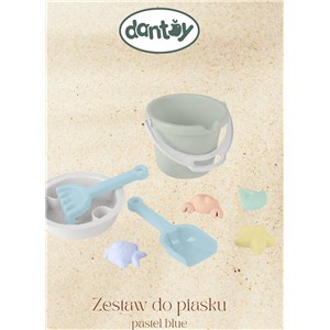Zestaw do piasku 8 elem. pastel blue mint DANTOY