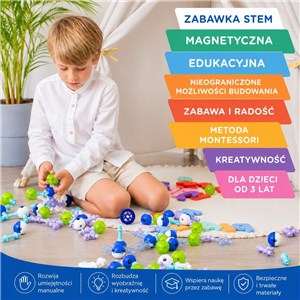 KUB Planet magnetyczne klocki konstrukcyjne 3D 30 - zdjęcie 5