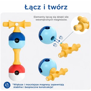 KUB Planet magnetyczne klocki konstrukcyjne 3D 30 - zdjęcie 9