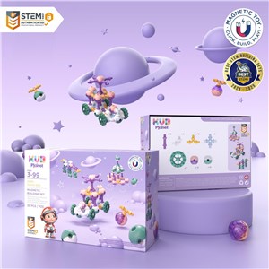 KUB Planet magnetyczne klocki konstrukcyjne 3D 55 - zdjęcie 2
