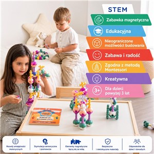 KUB Planet magnetyczne klocki konstrukcyjne 3D 55 - zdjęcie 5