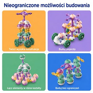 KUB Planet magnetyczne klocki konstrukcyjne 3D 55 - zdjęcie 6