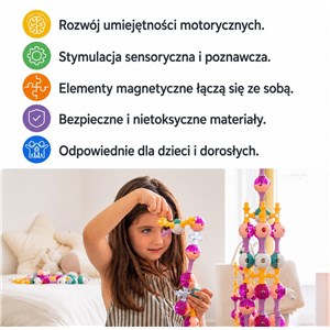 KUB Planet magnetyczne klocki konstrukcyjne 3D 55 - zdjęcie 7