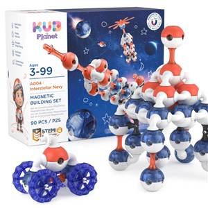 KUB Planet magnetyczne klocki konstrukcyjne 3D 90 - zdjęcie 3