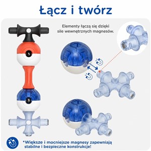 KUB Planet magnetyczne klocki konstrukcyjne 3D 90 - zdjęcie 5