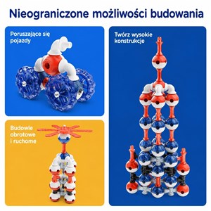 KUB Planet magnetyczne klocki konstrukcyjne 3D 90 - zdjęcie 6