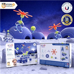 KUB Planet magnetyczne klocki konstrukcyjne 3D 100 - zdjęcie 2