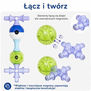 KUB Planet magnetyczne klocki konstrukcyjne 3D 100 - zdjęcie 11