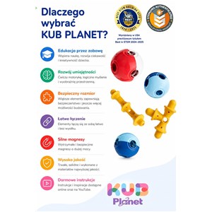 KUB Planet magnetyczne klocki konstrukcyjne 3D 100 - zdjęcie 5