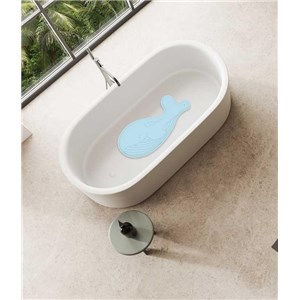 B-Antypoślizgowa mata do wanny wieloryb blue