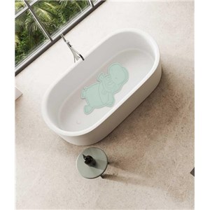 B-Antypoślizgowa mata do wanny hipopotam mint