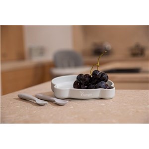 B-Talerzyk silikonowy Bear z przyssawką Grey