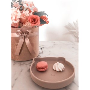 B-Talerzyk silikonowy Bear z przyssawką Pink