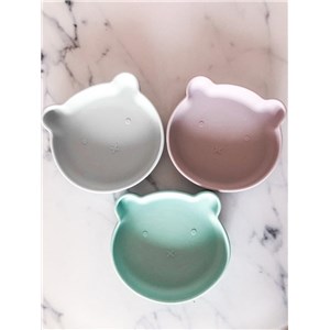 B-Talerzyk silikonowy Bear z przyssawką Pink