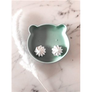B-Talerzyk silikonowy Bear z przyssawką Blue mint